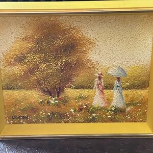 Newton Golden Brown Pastoral Painting Art